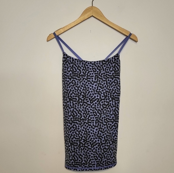 Lululemon Athletica Animal Print Blue Tank Top Size 6 - Picture 1 of 6